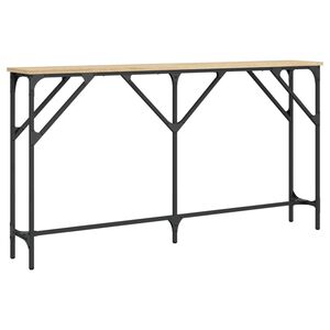 vidaXL Mesa consola madera de ingenier&iacute;a roble Sonoma 140x23x75 cm