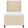 vidaXL Cama tipo Box Spring con colch&oacute;n Crema 90 x 190 cm tela