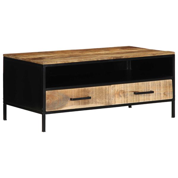 vidaXL Mesa de Café Marrón 90 x 50 x 40 cm Madera maciza de Mango