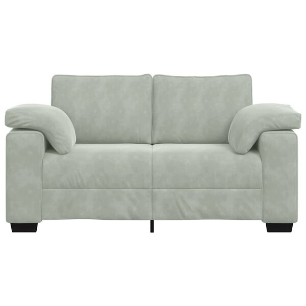 vidaXL Sof&aacute; Loveseat gris claro 160x77x82 cm terciopelo