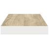 vidaXL Estante flotante de pared MDF roble y blanco 80x23,5x3,8 cm