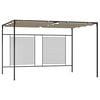 vidaXL Cenador con techo retr&aacute;ctil gris taupe 3x4x2,3 m 180 g/m&sup2;