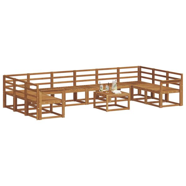 vidaXL Conjunto de sof&aacute;s de exterior 11 pcs Natural