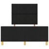 vidaXL Estructura de cama con cabecera Negro 120 x 200 cm tela