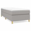 vidaXL Estructura de cama con somier tela gris claro 90x200 cm