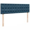 vidaXL Estructura de cama otomana con colch&oacute;n azul oscuro 140x200 cm