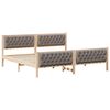vidaXL Estructura de cama Taup&eacute; 200 x 200 cm Madera de pino macizo
