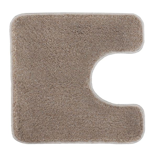 Kleine Wolke Alfombra de ba&ntilde;o con pedestal Relax gris taupe 55x55 cm