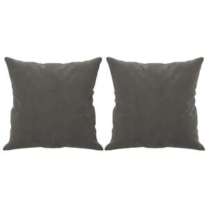 vidaXL Cojines decorativos 2 uds terciopelo gris oscuro 40x40 cm