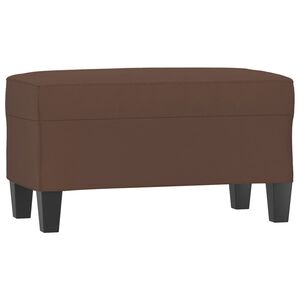 vidaXL Banco de cuero sint&eacute;tico marr&oacute;n 70x35x41 cm