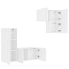 vidaXL Muebles de TV de pared 4 piezas madera de ingenier&iacute;a blanco