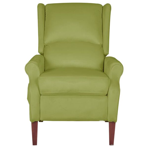 vidaXL Sill&oacute;n de masaje reclinable de terciopelo verde claro