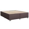 vidaXL Cama box spring con colch&oacute;n tela marr&oacute;n oscuro 180x200 cm