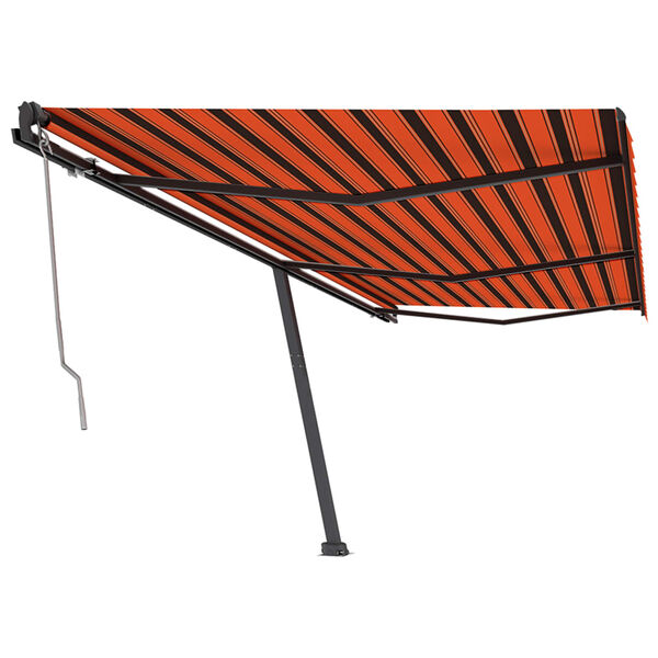 vidaXL Toldo de pie autom&aacute;tico naranja y marr&oacute;n 600x350 cm