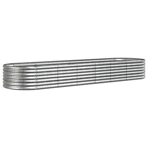 vidaXL Jardinera arriate acero galvanizado plata 296x80x36 cm