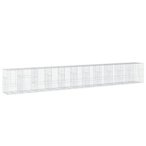 vidaXL Cesta gaviones con cubierta hierro galvanizado 1100x100x150 cm