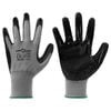 vidaXL Guantes de Trabajo 12 uds. Gris y Negro 11 / XXL Poli&eacute;ster