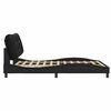 vidaXL Estructura de cama sin colch&oacute;n Hvar cuero sint&eacute;tico negro 140x190 cm