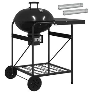 vidaXL Parrilla de carb&oacute;n con tubos ahumadores 91 x 71 x 107 cm Acero