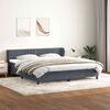 vidaXL Cama box spring con colchones terciopelo gris oscuro 200x210 cm