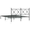 vidaXL Estructura cama sin colch&oacute;n con cabecero metal negro 160x200 cm