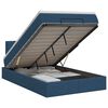 vidaXL Cama otomana con colch&oacute;n con cabecera Azul 120 x 190 cm Tela