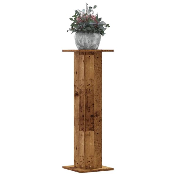 vidaXL Soportes para plantas 2 uds madera roble envejecido 30x30x95 cm