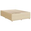 vidaXL Cama box spring con colch&oacute;n tela color crema 140x200 cm