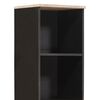 vidaXL Mueble de Cuarto de Ba&ntilde;o con estante Negro y 38 x 33 x 160 cm