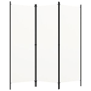 vidaXL Biombo divisor de 3 paneles blanco 150x180 cm