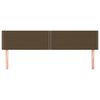 vidaXL Cabeceros tela marr&oacute;n oscuro 200x5x78/88 cm