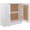 vidaXL Armario de libros contrachapada blanco brillo 82,5x30,5x80 cm