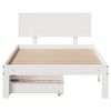 vidaXL Estructura cama con cajones madera maciza pino blanco 100x200cm
