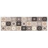 vidaXL Alfombra de cocina Mosaico gris y beige 150 x 45 cm