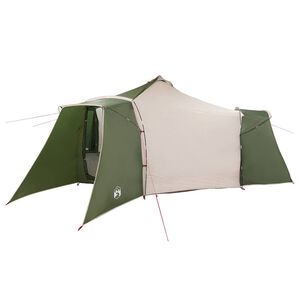 vidaXL Carpa Tipi con techo Verde 492 x 492 x 275 cm tafet&aacute;n