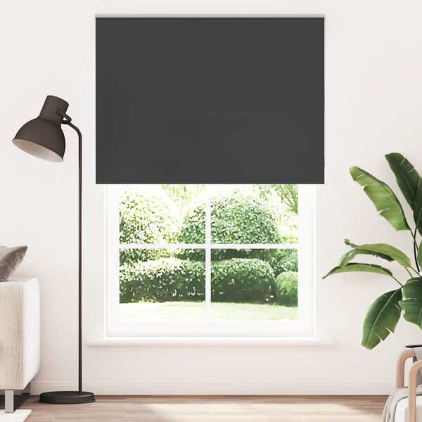 vidaXL Estor Enrollable Opaco negro 150x210 cm Tela Ancho 146,6 cm