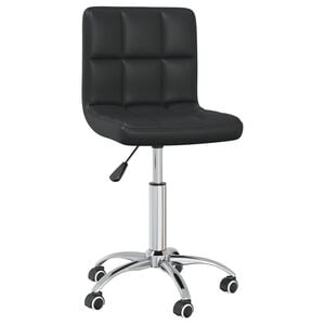 vidaXL Silla de oficina giratoria de cuero sint&eacute;tico negro
