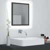 vidaXL Espejo de ba&ntilde;o acr&iacute;lico gris brillo 40x8,5x37 cm