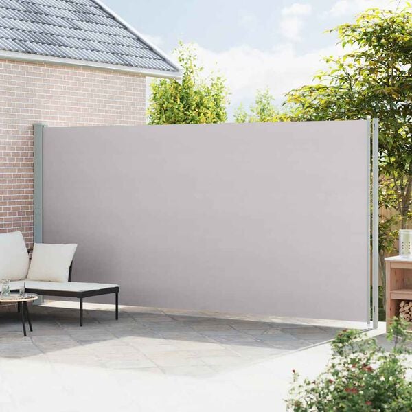 vidaXL Toldo lateral retr&aacute;ctil para patio gris 220x600 cm