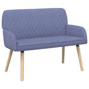vidaXL Sof&aacute; de 2 plazas con patas de madera maciza 2 plaza Azul jeans