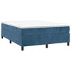 vidaXL Cama box spring con colchón terciopelo azul oscuro 140x200 cm