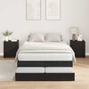 vidaXL Cama con almacenamiento Roble Negro 120 cm Madera contrachapada