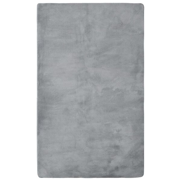 vidaXL Alfombra de peluche gris 270x180 cm