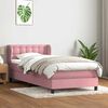 vidaXL Cama box spring con colchón terciopelo rosa 100x210 cm