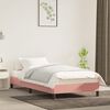 vidaXL Estructura de cama sin colch&oacute;n terciopelo rosa 90x190 cm