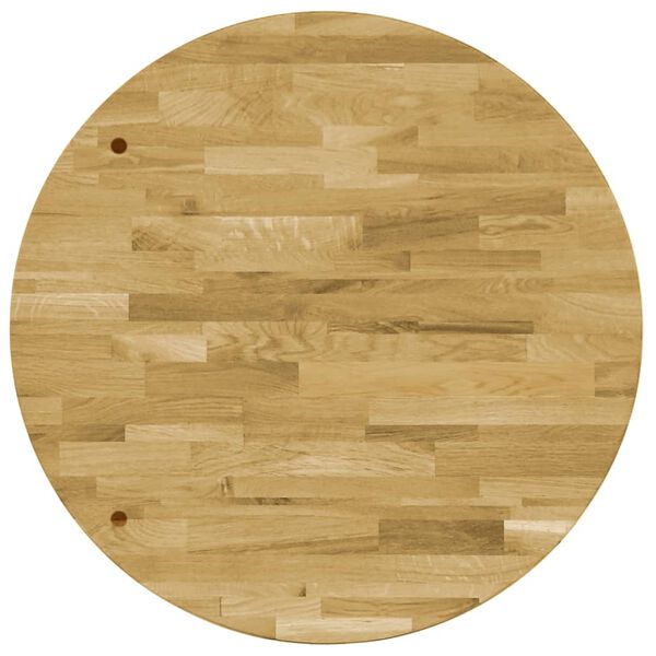 vidaXL Superficie de mesa redonda madera maciza de roble 44 mm 400 mm