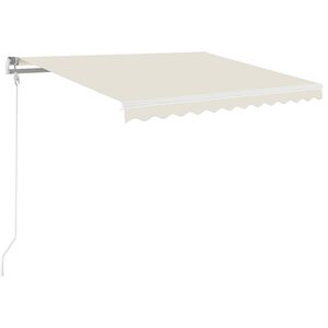 vidaXL Toldo retr&aacute;ctil autom&aacute;tico crema 350x250 cm