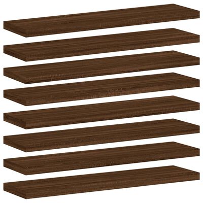 vidaXL Estantes pared 8uds madera ingeniería marrón roble 40x10x1,5 cm