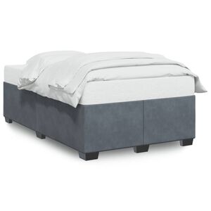 vidaXL Estructura de cama sin colch&oacute;n terciopelo gris oscuro 120x190cm