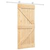 vidaXL Puerta corredera con herrajes madera maciza de pino 90x210 cm